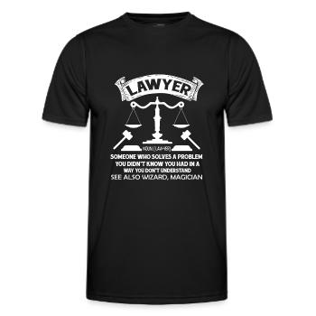 Lawyer Lawyer Definition - Men's Functional T-Shirt - black - Front - AI Model Male 178 dark (178cm)