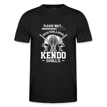 Kendo Installing Kendo Skills - Men's Functional T-Shirt - black - Front - AI Model Male 178 dark (178cm)