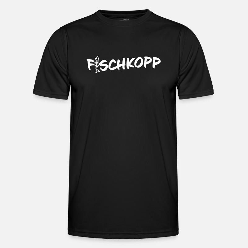 Fischkopp - Männer Funktions-T-Shirt - Schwarz