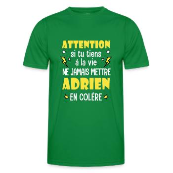 Adrien humour prénom adrien tshirt personnalisé - T-shirt sport Homme - vert - Devant - AI Model Male 178 dark (178cm)