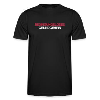 Bedingungsloses Grundgehirn - Männer Funktions-T-Shirt - Schwarz - Vorne - AI Model Male 178 dark (178cm)
