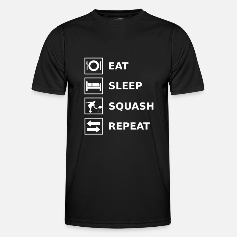 Eat Sleep Squash Repeat - Men's Functional T-Shirt - black