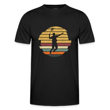 Badminton Player Badminton Player Badminton Player - Men's Functional T-Shirt - black - Front - AI Model Male 178 dark (178cm)