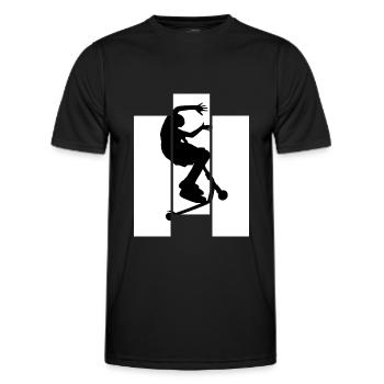 trottinette freestyle - T-shirt sport Homme - noir - Devant - AI Model Male 178 dark (178cm)