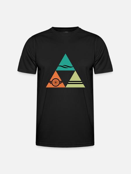 Triathlon TRIATHLÈTE « natation-vélo-course » - T-shirt sport Homme - noir