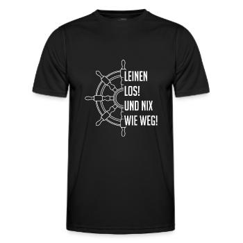 Leinen los! - Männer Funktions-T-Shirt - Schwarz - Vorne - AI Model Male 178 dark (178cm)