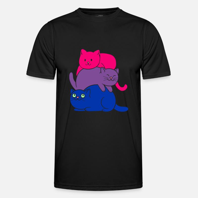 Bisexual Pride Cat Bisexual Cute Cats Pile Männer Funktions-T-Shirt