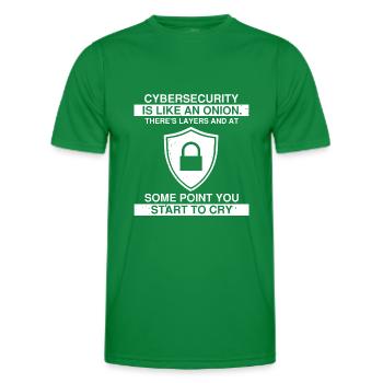 Conception de cybersécurité pour la sécurité informatique et les pirates informatiques - T-shirt sport Homme - vert - Devant - AI Model Male 178 dark (178cm)