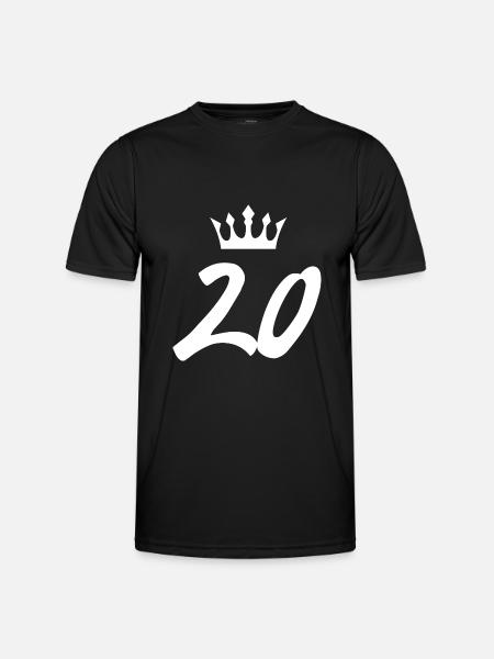 20 number crown - Men's Functional T-Shirt - black