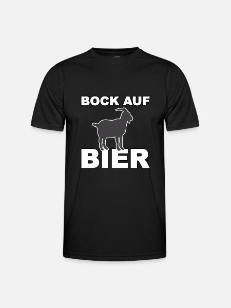 Bock auf Bier - Männer Funktions-T-Shirt - Schwarz