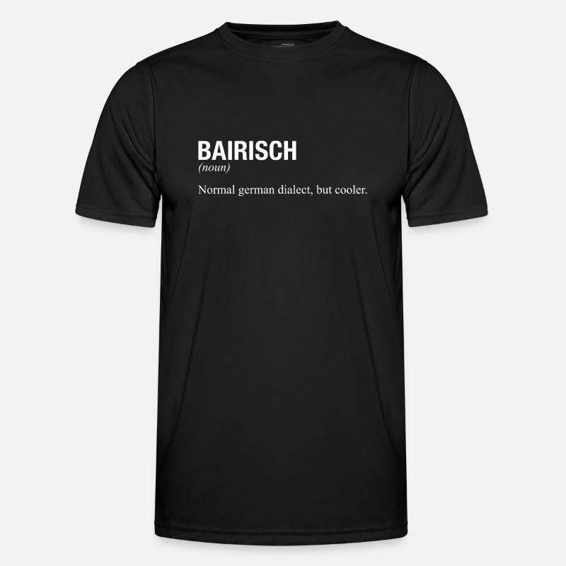BAIRISCH Bayrisch - Männer Funktions-T-Shirt - Schwarz
