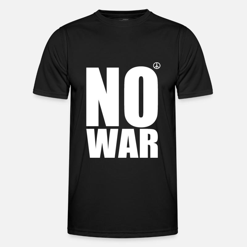 No war - Männer Funktions-T-Shirt - Schwarz