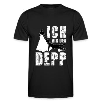 ICH BIN DER DEPP JGA JUNGGESELLENABSCHIED - Männer Funktions-T-Shirt - Schwarz - Vorne - AI Model Male 178 dark (178cm)