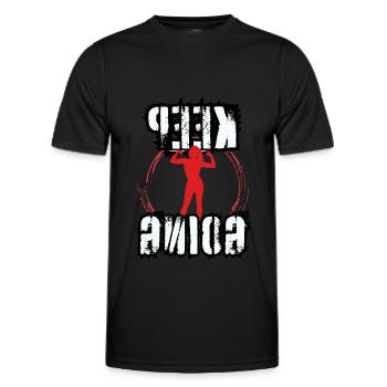 Keep going woman REVERSE - Men's Functional T-Shirt - black - Front - AI Model Male 178 dark (178cm)