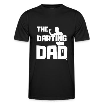 The darting dad darts player Father's Day - Men's Functional T-Shirt - black - Front - AI Model Male 178 dark (178cm)