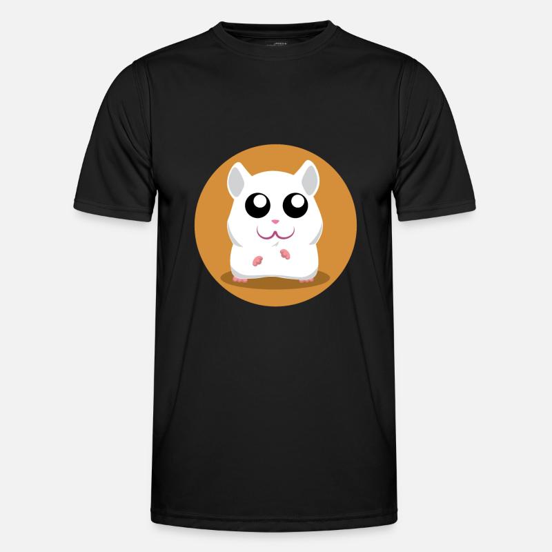 Netter weißer Hamster Männer Funktions-T-Shirt