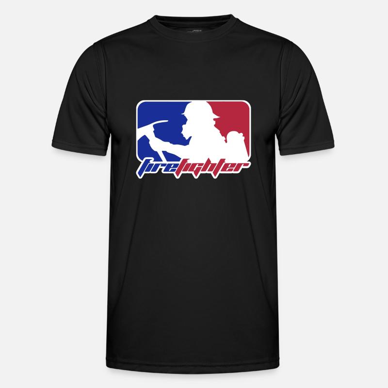 firefighter - Männer Funktions-T-Shirt - Schwarz