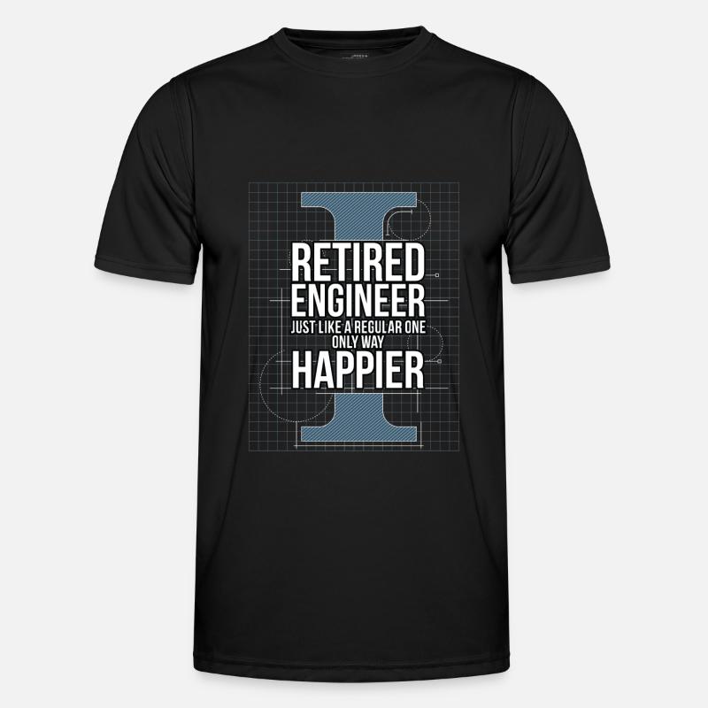 Retired Engineer Happy Retirement Gift - Men's Functional T-Shirt - black