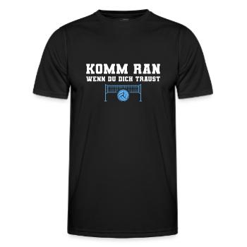 Volleyball Komm ran Volleyballer - Männer Funktions-T-Shirt - Schwarz - Vorne - AI Model Male 178 dark (178cm)