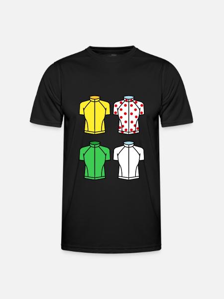 trøje tour race cykel cykel Frankrig - Funktionsshirt til herrer - sort
