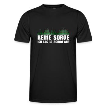 Keine Sorge Ich leg auf DJ Geschenk - Männer Funktions-T-Shirt - Schwarz - Vorne - AI Model Male 178 dark (178cm)