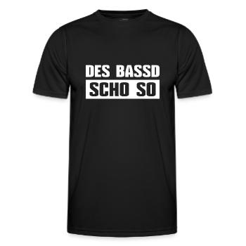 Bayrischer Dialekt Des bassd scho so Bayrisch - Männer Funktions-T-Shirt - Schwarz - Vorne - AI Model Male 178 dark (178cm)