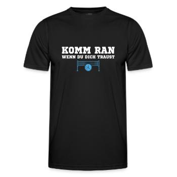 Komm ran wenn du dich traust Volleyball - Männer Funktions-T-Shirt - Schwarz - Vorne - AI Model Male 178 dark (178cm)