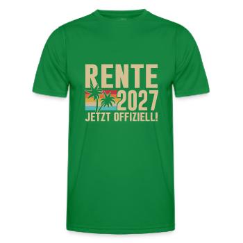Rente 2027 Jetzt OFFIZIELL - Männer Funktions-T-Shirt - Kelly Green - Vorne - AI Model Male 178 dark (178cm)