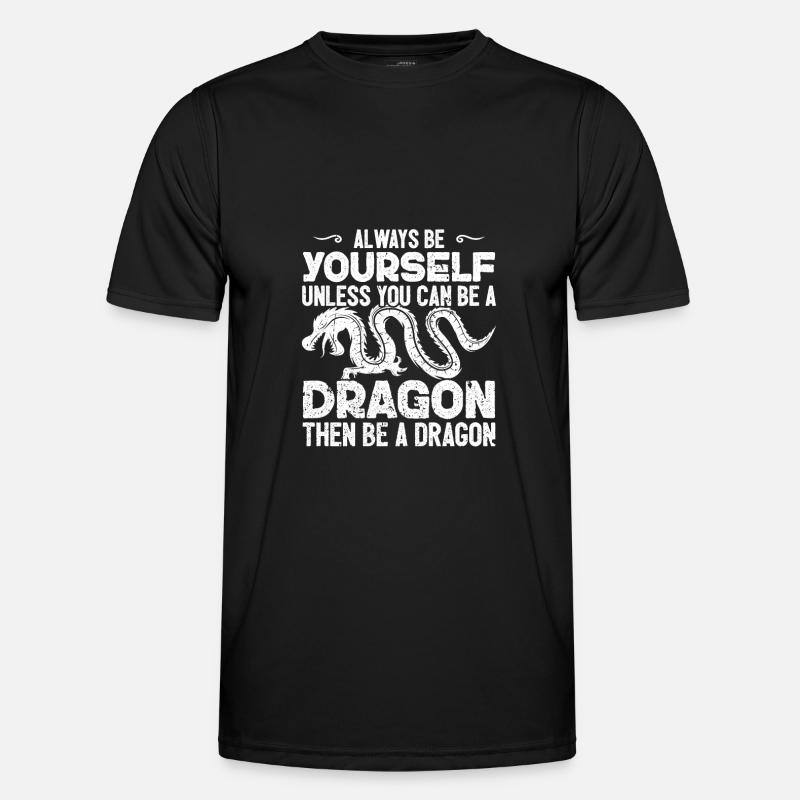 Drache dann ein Drache - Männer Funktions-T-Shirt - Schwarz