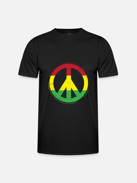 Peace Reggae Rastafari Ska Gift - Men's Functional T-Shirt - black