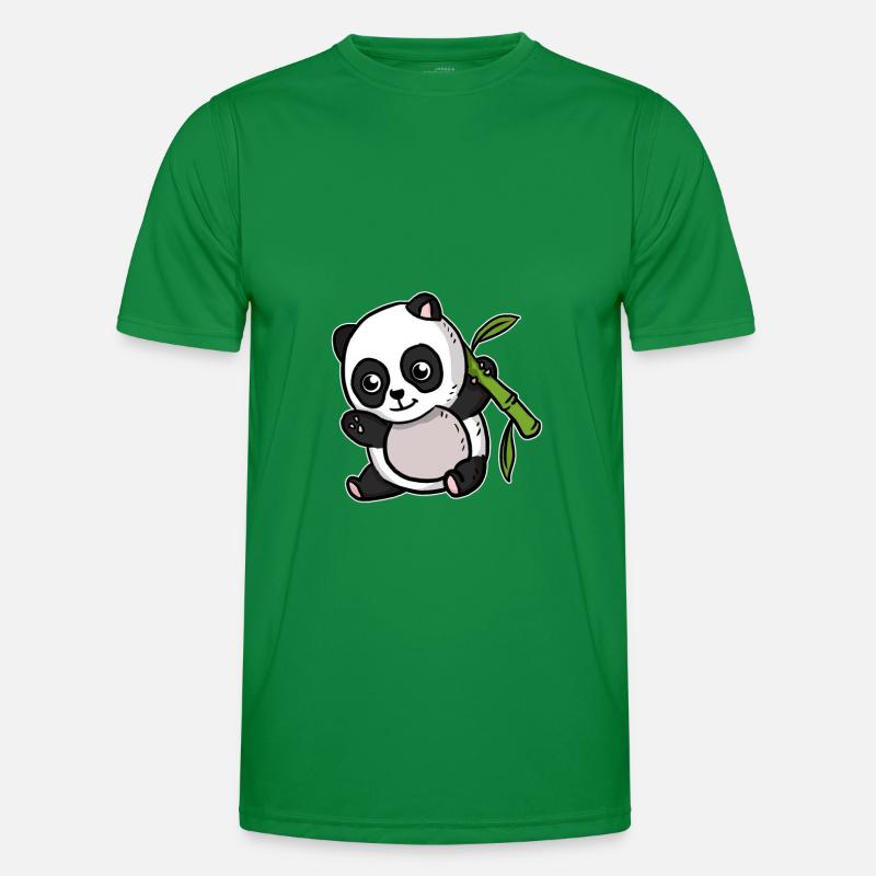 Süßer Kawaii Panda Bär Männer Funktions-T-Shirt