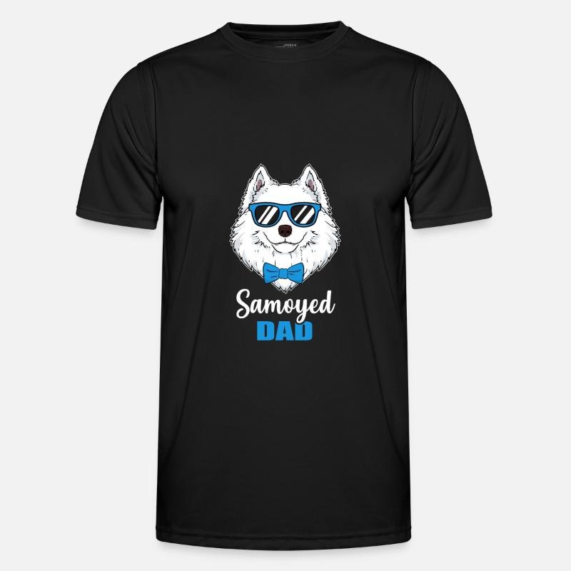Samojede Hunde Papa Geschenk - Männer Funktions-T-Shirt - Schwarz
