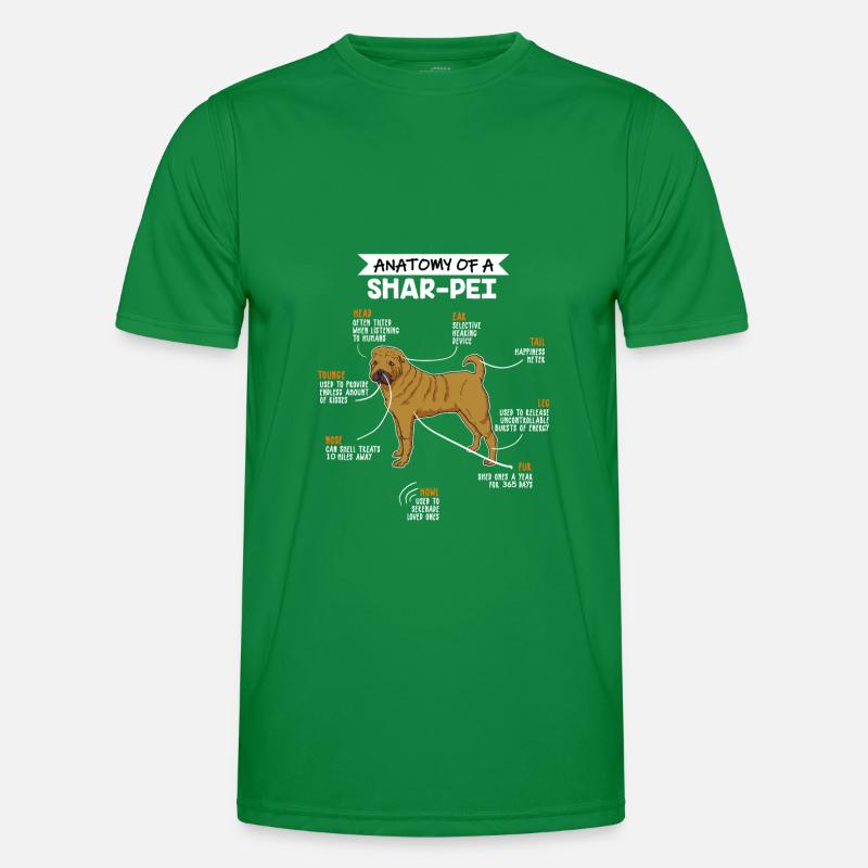 Shar Pei Anatomie Hunde Geschenk Männer Funktions-T-Shirt