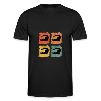 Alligator Retro Pop Art - Men's Functional T-Shirt - black - Front - AI Model Male 178 dark (178cm)