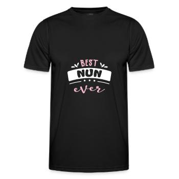 Best Nun Ever Gift Idea - Men's Functional T-Shirt - black - Front - AI Model Male 178 dark (178cm)