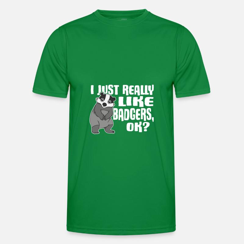 I Just Really Like Badgers Ok Dachs Geschenkidee Männer Funktions-T-Shirt