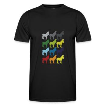 Neon Pop Art Retro Mulet Mulet Idée cadeau - T-shirt sport Homme - noir - Devant - AI Model Male 178 dark (178cm)