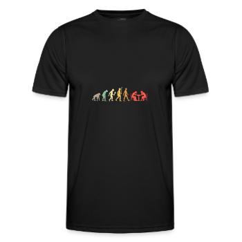 Vintage Schach Evolution Schachspieler Geschenk - Männer Funktions-T-Shirt - Schwarz - Vorne - AI Model Male 178 dark (178cm)