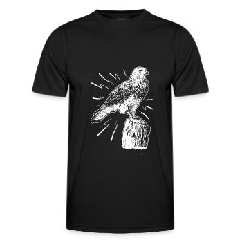 Ornithologie Vogel Liebhaber Bussard Falke Adler - Männer Funktions-T-Shirt - Schwarz - Vorne - AI Model Male 178 dark (178cm)