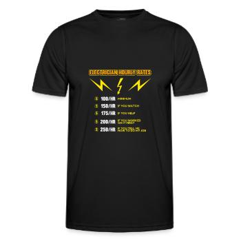 Lustige Handwerker Elektriker Elektroniker Gehalt - Männer Funktions-T-Shirt - Schwarz - Vorne - AI Model Male 178 dark (178cm)