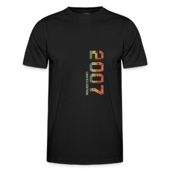 15th Birthday Gift 15 Years Limited Edition 2007 - Men's Functional T-Shirt - black - Front - AI Model Male 178 dark (178cm)