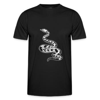 Klapperschlange Schlangen Reptilien Liebhaber - Männer Funktions-T-Shirt - Schwarz - Vorne - AI Model Male 178 dark (178cm)
