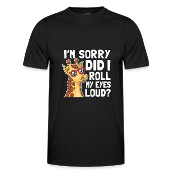 Did I Roll My Eyes Out Loud Sarkasmus Ironie - Männer Funktions-T-Shirt - Schwarz - Vorne - AI Model Male 178 dark (178cm)