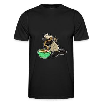 Japanische Nudelsuppe Ramen Kawaii Miso Suppe - Männer Funktions-T-Shirt - Schwarz - Vorne - AI Model Male 178 dark (178cm)