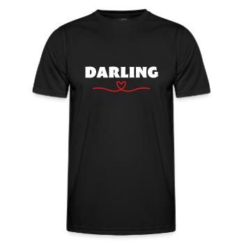 Darling Be Me Valentine - Männer Funktions-T-Shirt - Schwarz - Vorne - AI Model Male 178 dark (178cm)