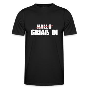 Bayrischer Dialekt Griaß di Bayrisch - Männer Funktions-T-Shirt - Schwarz - Vorne - AI Model Male 178 dark (178cm)