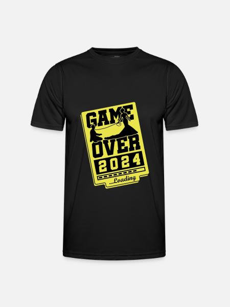 Wedding Loading 2024 Game Over - Men's Functional T-Shirt - black