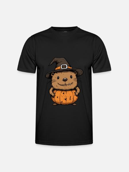 Beaver Halloween Zombie - Men's Functional T-Shirt - black