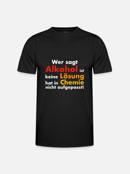 Chemie shirt Alkohol - Männer Funktions-T-Shirt - Schwarz