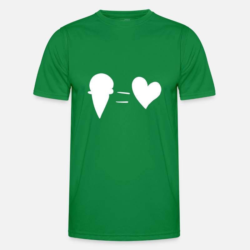 herz symbol essen eis sommer Männer Funktions-T-Shirt